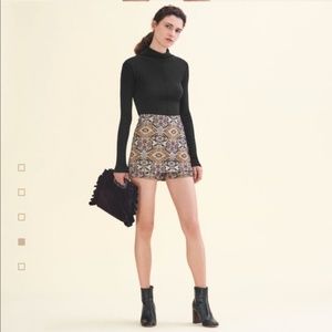 Maje Cropped Jacquard Shorts
